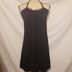 I.N. San Francisco Black Dress Artsy Wooden Beads Small S